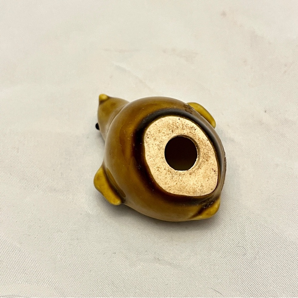 Vintage Miniature Bird Ceramic Figurine, Yellow Brown, Unsigned, EUC - Picture 4 of 5